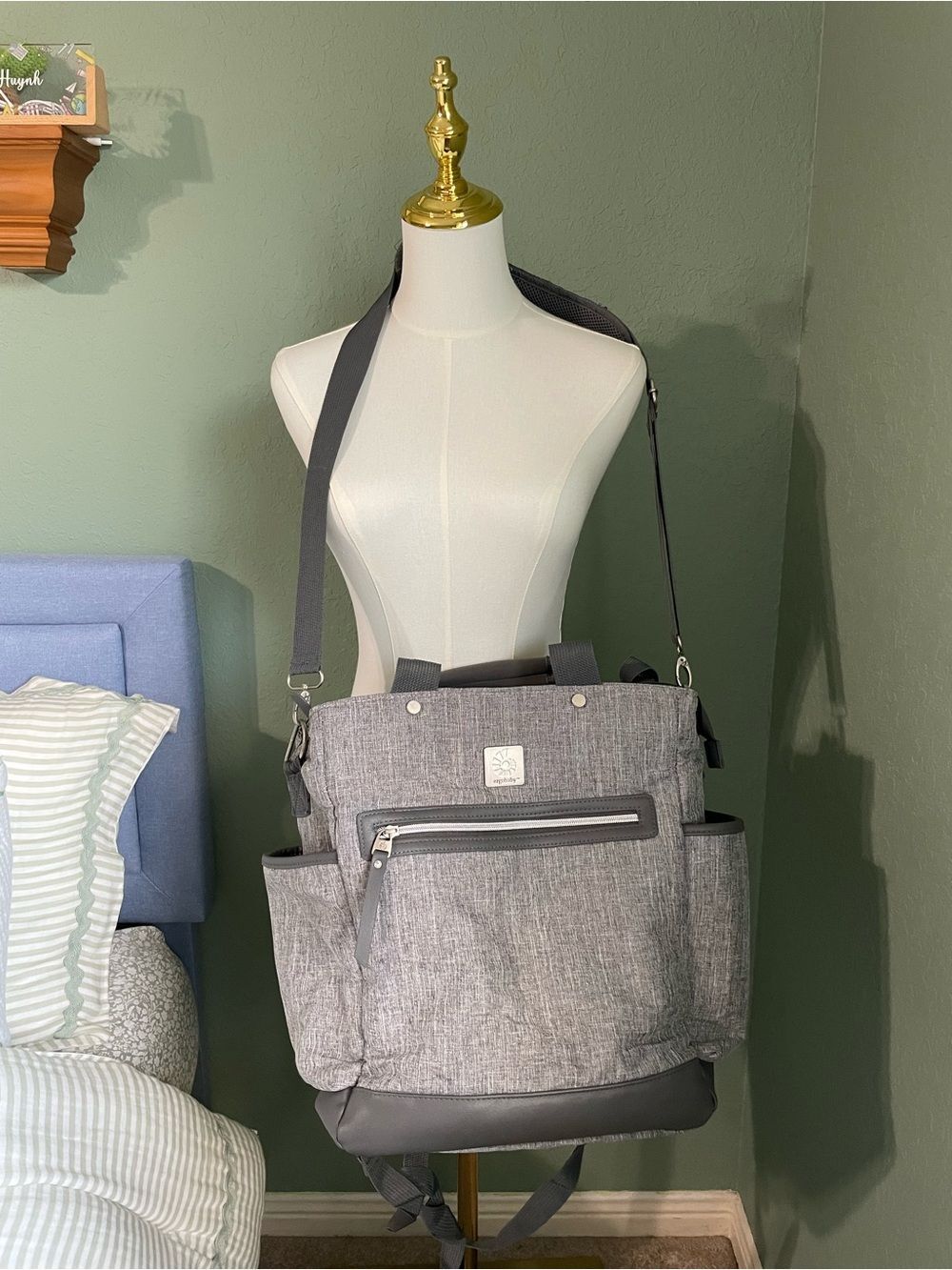 Ergobaby Baby Diaper Bag Backpack Gray